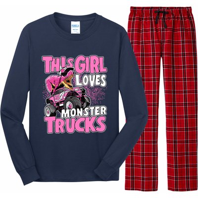 Monster Truck This Girl Loves Monster Trucks Long Sleeve Pajama Set