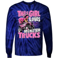 Monster Truck This Girl Loves Monster Trucks Tie-Dye Long Sleeve Shirt