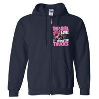 Monster Truck This Girl Loves Monster Trucks Full Zip Hoodie