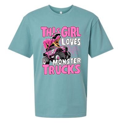 Monster Truck This Girl Loves Monster Trucks Sueded Cloud Jersey T-Shirt