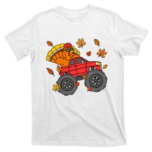 Monster Truck Turkey Happy Thanksgiving T-Shirt