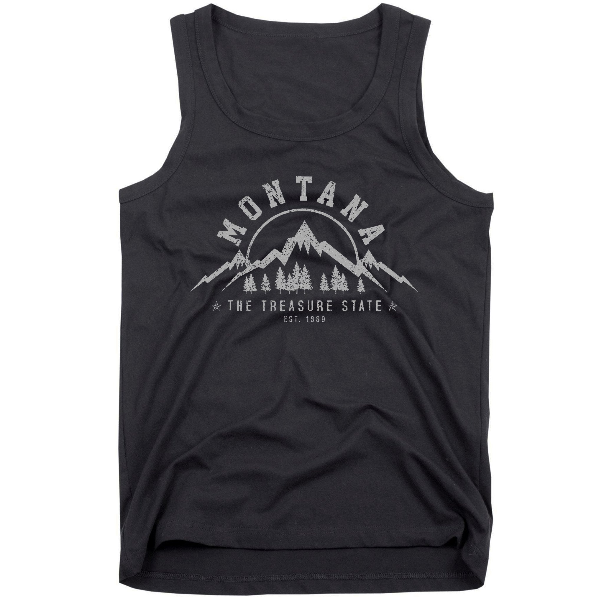 Montana The Treasure State Est. 1889 Vintage Mountains Tank Top