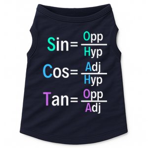 Math Teacher Trigonometry SOH CAH TOA Geometry Doggie Tank