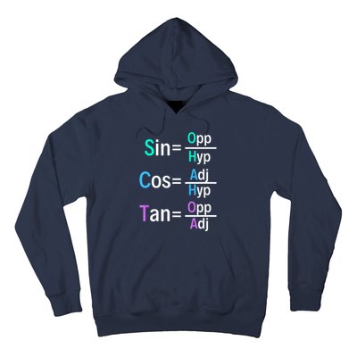 Math Teacher Trigonometry SOH CAH TOA Geometry Hoodie