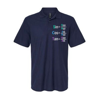 Math Teacher Trigonometry SOH CAH TOA Geometry Softstyle Adult Sport Polo