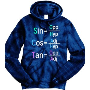 Math Teacher Trigonometry SOH CAH TOA Geometry Tie Dye Hoodie