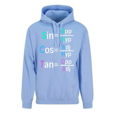 Math Teacher Trigonometry SOH CAH TOA Geometry Unisex Surf Hoodie