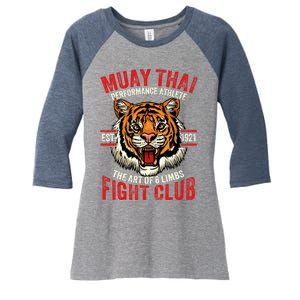 Muay Thai Thai Boxing Women's Tri-Blend 3/4-Sleeve Raglan Shirt