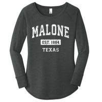 Malone Texas Tx Vintage Sports Established Women's Perfect Tri Tunic Long Sleeve Shirt