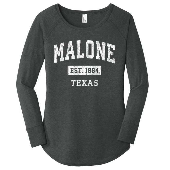 Malone Texas Tx Vintage Sports Established Women's Perfect Tri Tunic Long Sleeve Shirt