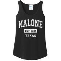 Malone Texas Tx Vintage Sports Established Ladies Essential Tank