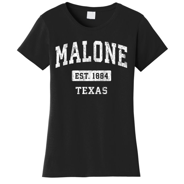 Malone Texas Tx Vintage Sports Established Women's T-Shirt