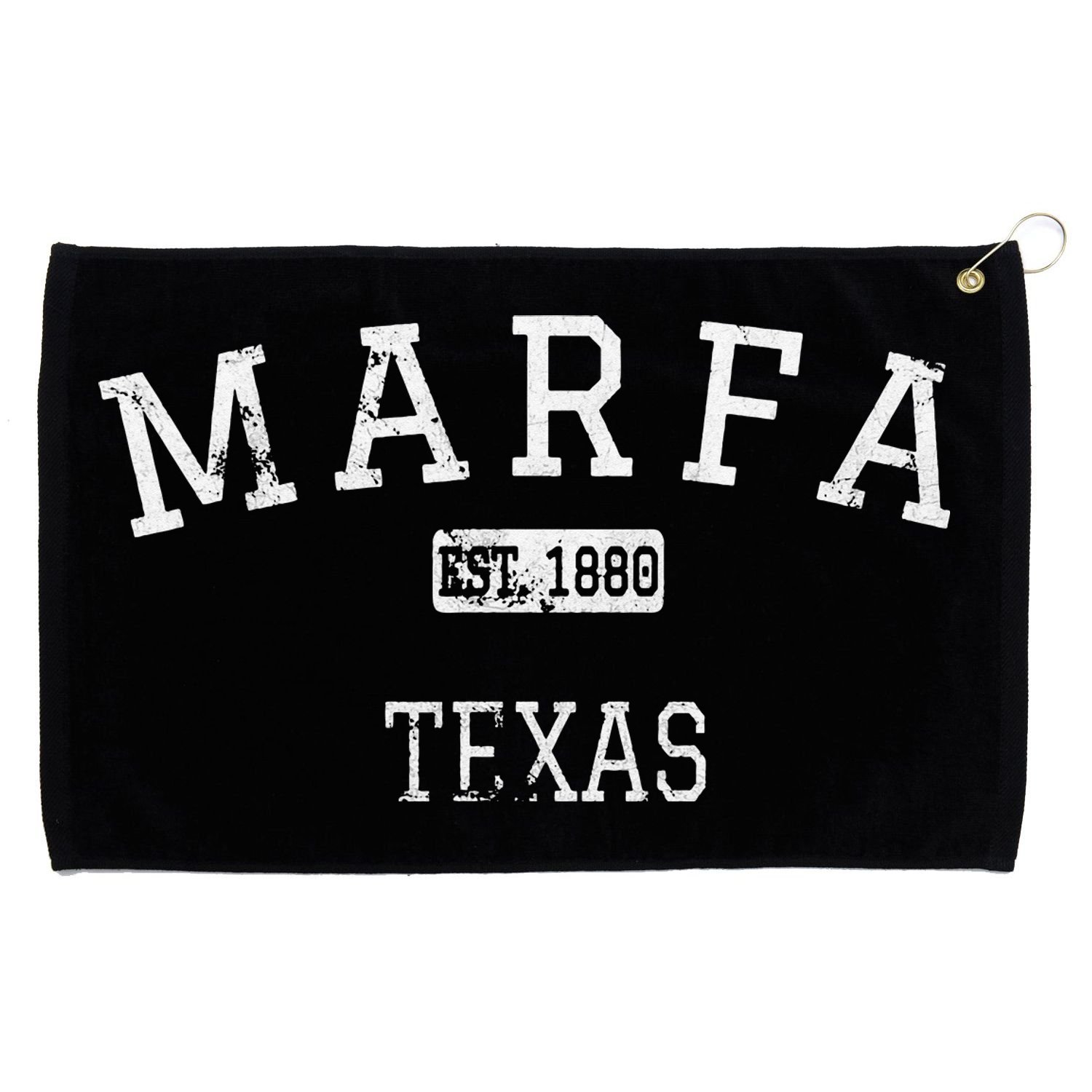 Marfa Texas TX Vintage Grommeted Golf Towel