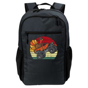 Monster Truck Turkey Sunset Retro Thanksgiving Daily Commute Backpack