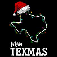 Merry Texmas Texas State Christmas Light Outline Santa Hat Toddler Sweatshirt