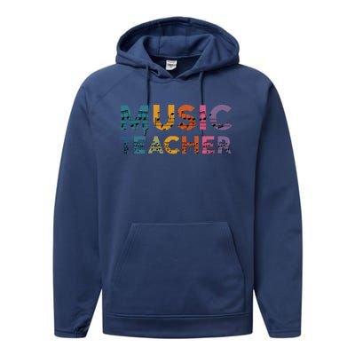 Music Teacher Teaching Teacher Life Music Lover Performance Fleece Hoodie