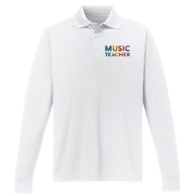 Music Teacher Teaching Teacher Life Music Lover Performance Long Sleeve Polo