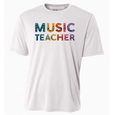 Music Teacher Teaching Teacher Life Music Lover Cooling Performance Crew T-Shirt