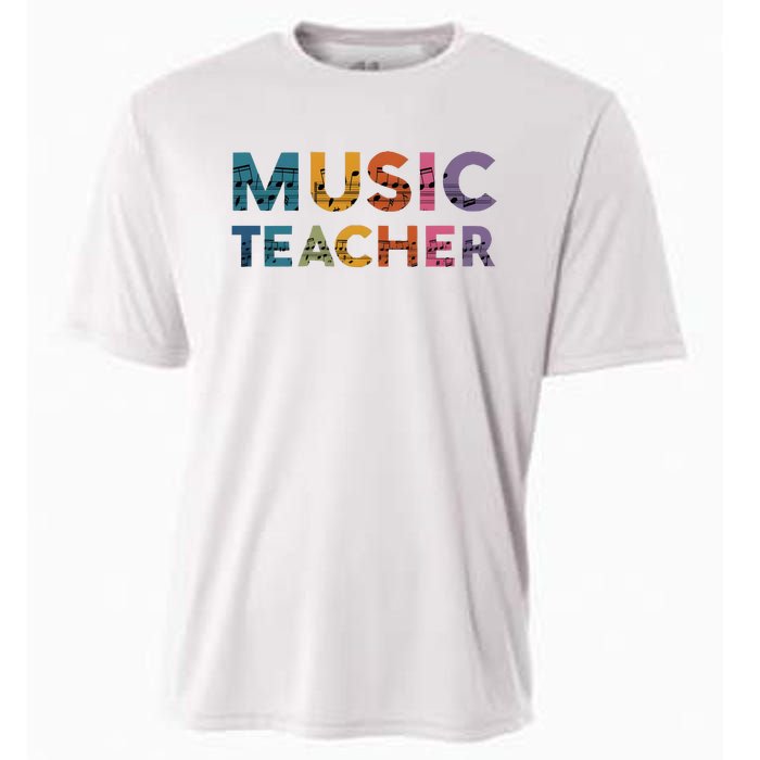 Music Teacher Teaching Teacher Life Music Lover Cooling Performance Crew T-Shirt