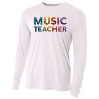 Music Teacher Teaching Teacher Life Music Lover Cooling Performance Long Sleeve Crew