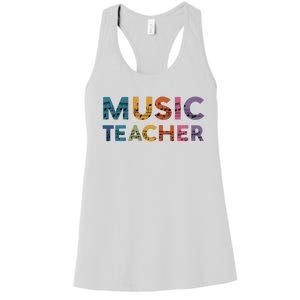 Music Teacher Teaching Teacher Life Music Lover Women's Racerback Tank