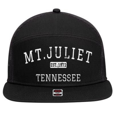 Mt.Juliet Tennessee TN Vintage 7 Panel Mesh Trucker Snapback Hat