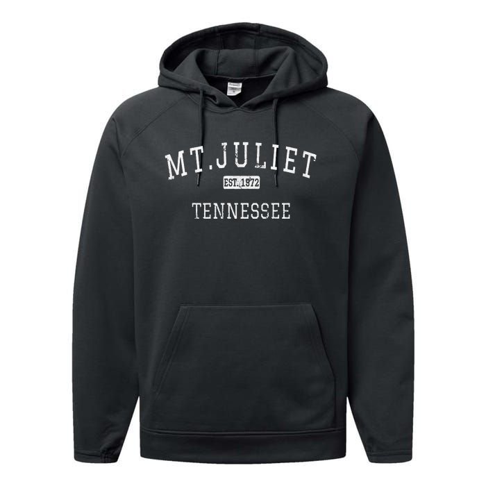 Mt.Juliet Tennessee TN Vintage Performance Fleece Hoodie