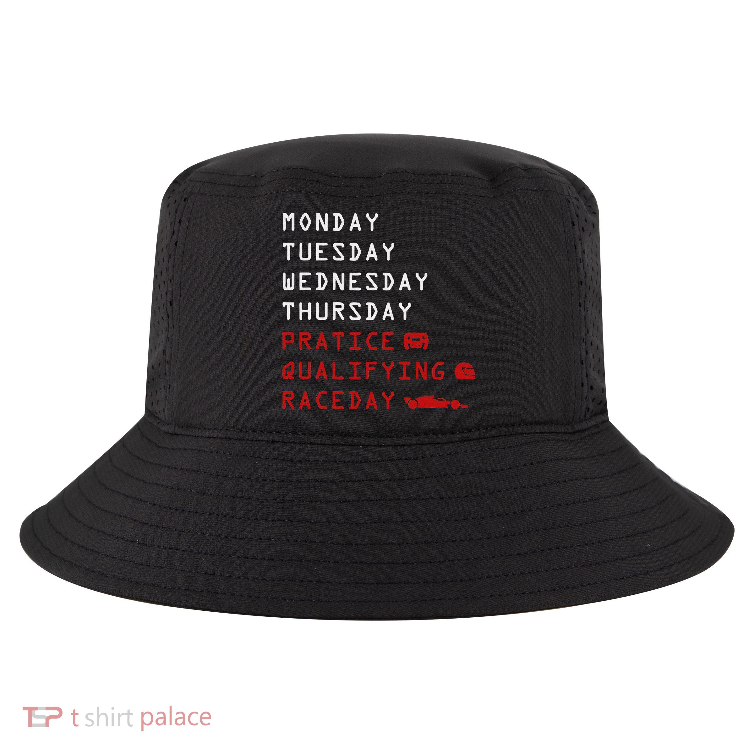Monday Tuesday Thursday Practice Qualifying Race Day Cool Comfort Performance Bucket Hat