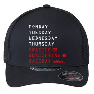 Monday Tuesday Thursday Practice Qualifying Race Day Flexfit Unipanel Trucker Cap