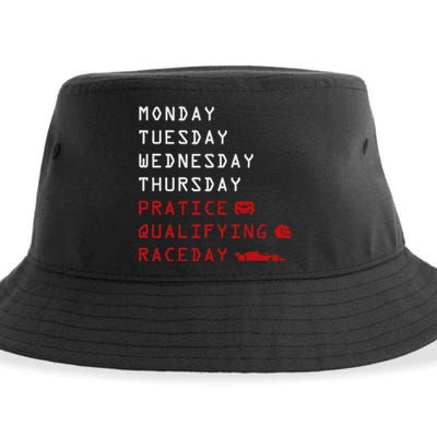 Monday Tuesday Thursday Practice Qualifying Race Day Sustainable Bucket Hat