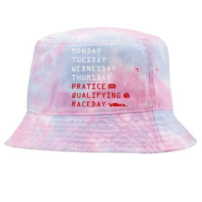 Monday Tuesday Thursday Practice Qualifying Race Day Tie-Dyed Bucket Hat