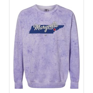 Maryville Tennessee Tn Map Colorblast Crewneck Sweatshirt