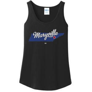 Maryville Tennessee Tn Map Ladies Essential Tank