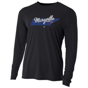 Maryville Tennessee Tn Map Cooling Performance Long Sleeve Crew