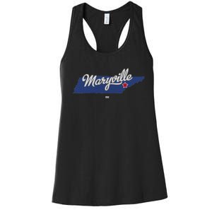 Maryville Tennessee Tn Map Women's Racerback Tank