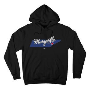 Maryville Tennessee Tn Map Tall Hoodie