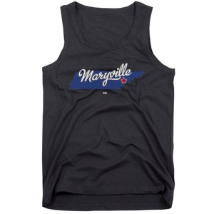 Maryville Tennessee Tn Map Tank Top