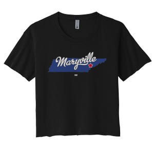 Maryville Tennessee Tn Map Women's Crop Top Tee