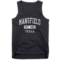 Mansfield Texas Tx Vintage Established Sports Tank Top