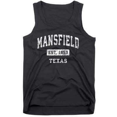 Mansfield Texas Tx Vintage Established Sports Tank Top