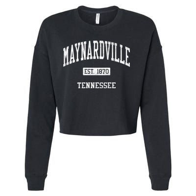 Maynardville Tennessee Tn Js04 Vintage Athletic Sports Cropped Pullover Crew