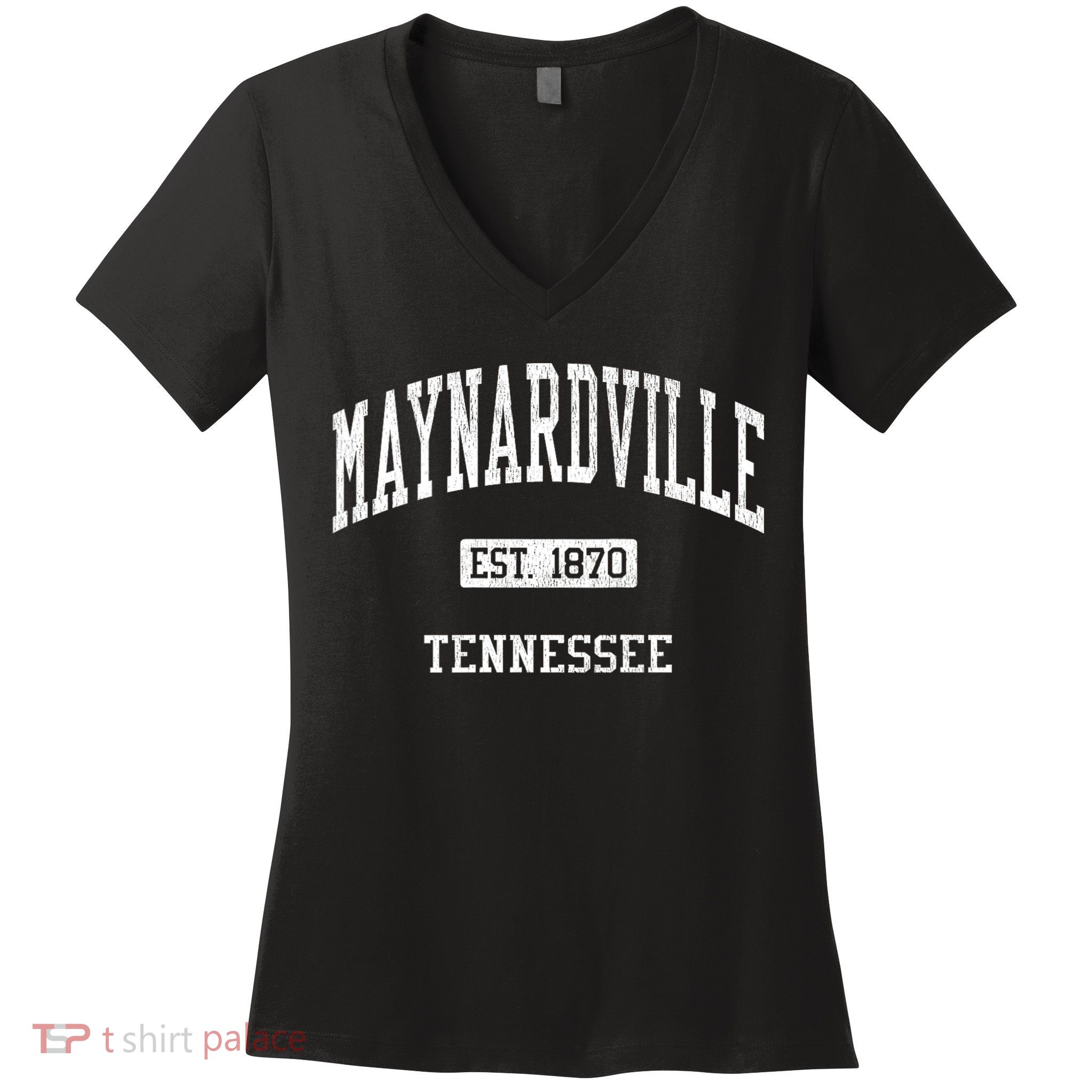 Maynardville Tennessee Tn Js04 Vintage Athletic Sports Women's V-Neck T-Shirt