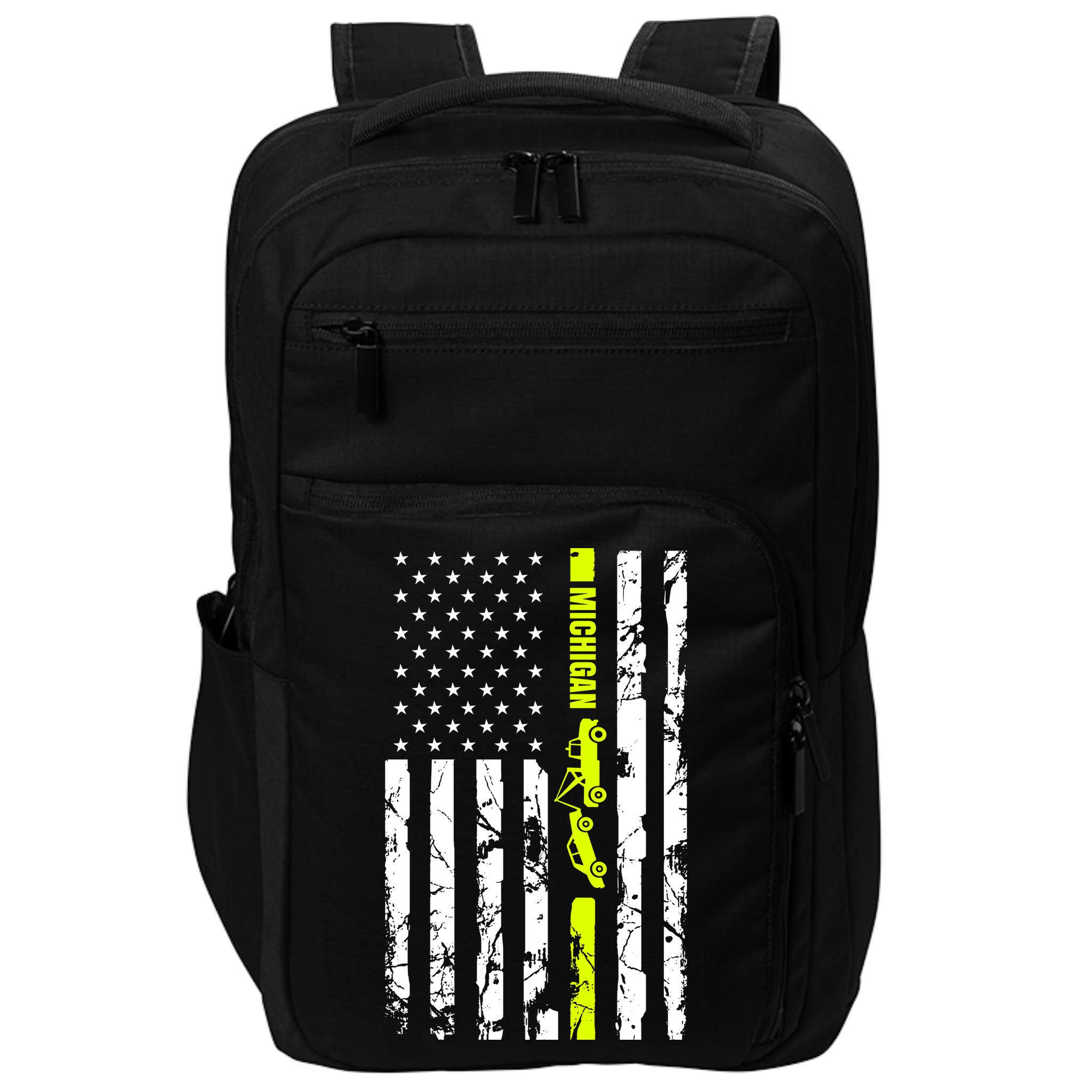 Michigan Tow Truck Driver Flag Impact Tech Backpack
