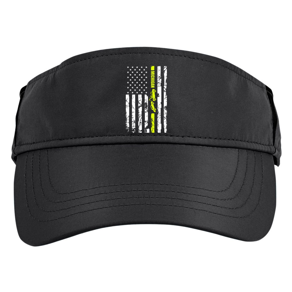 Michigan Tow Truck Driver Flag Adult Drive Performance Visor