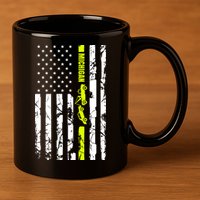 Michigan Tow Truck Driver Flag 11oz C Handle Ceramic Mug