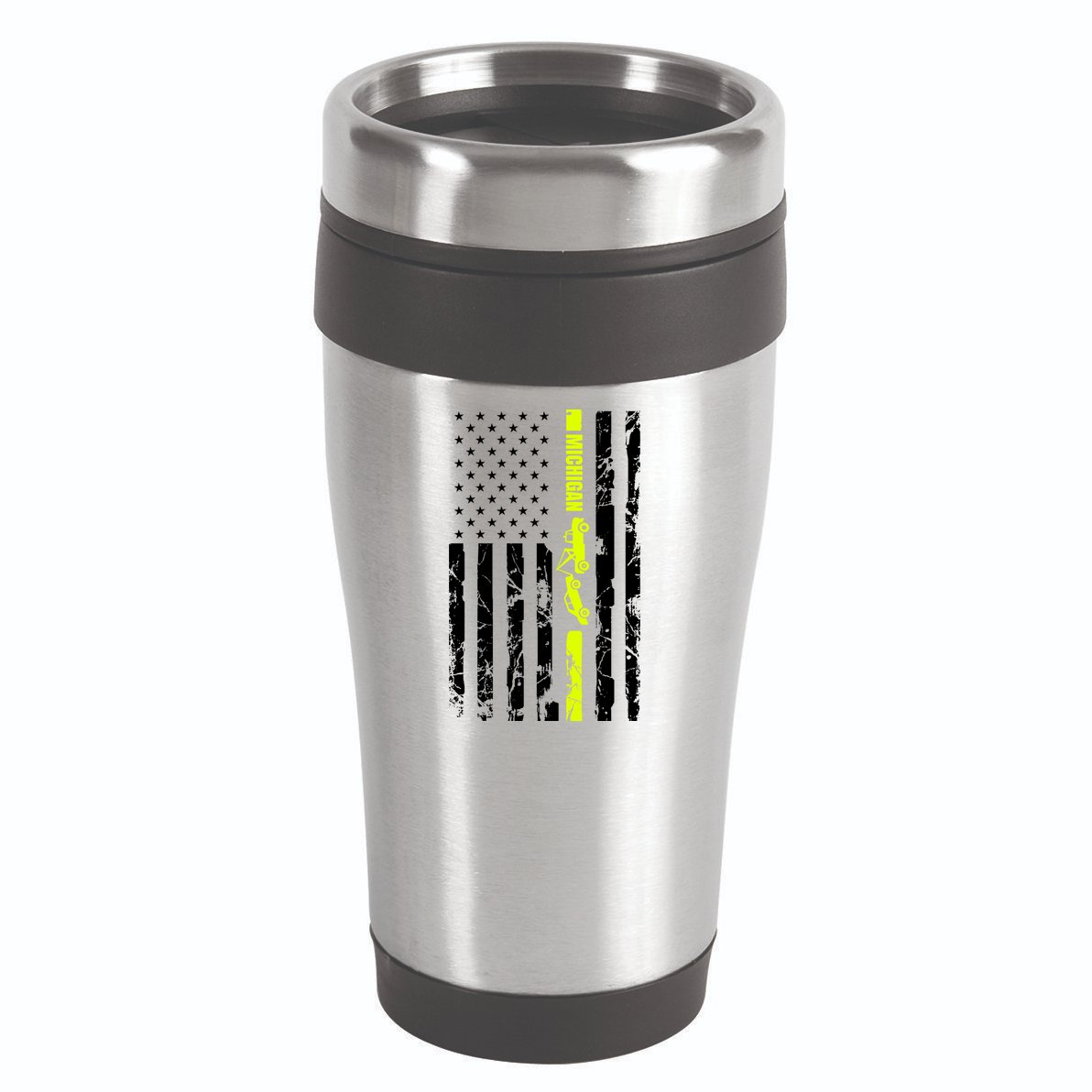Michigan Tow Truck Driver Flag 16oz Travel Tumbler