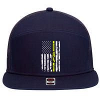 Michigan Tow Truck Driver Flag 7 Panel Mesh Trucker Snapback Hat