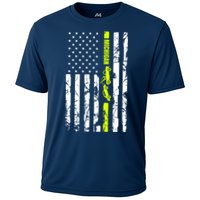 Michigan Tow Truck Driver Flag Cooling Performance Crew T-Shirt