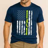 Michigan Tow Truck Driver Flag Cooling Performance Crew T-Shirt