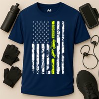 Michigan Tow Truck Driver Flag Cooling Performance Crew T-Shirt